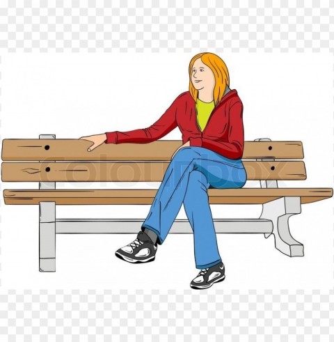 park bench cartoon PNG with alpha channel for download
