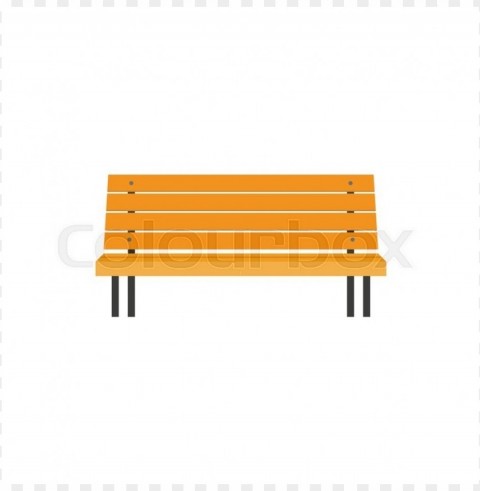 park bench front view HighResolution PNG Isolated Illustration