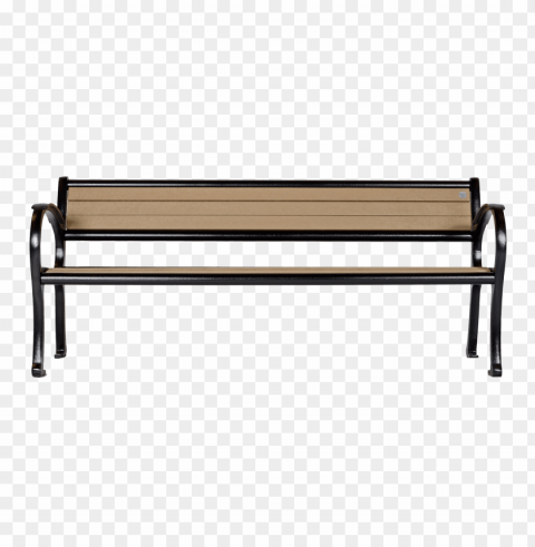 park bench front view Isolated Artwork on Transparent PNG