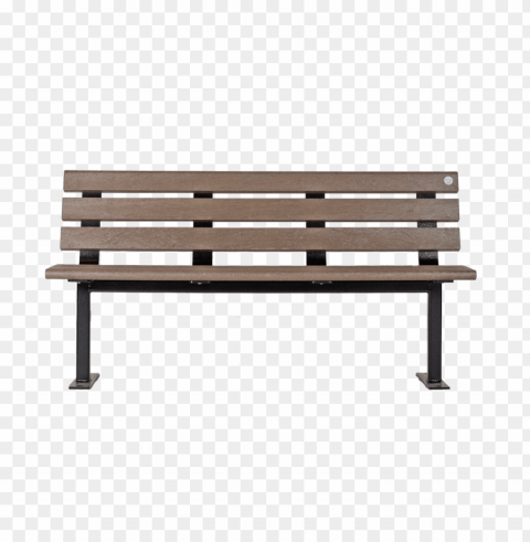 park bench front view Isolated Character in Transparent PNG Format