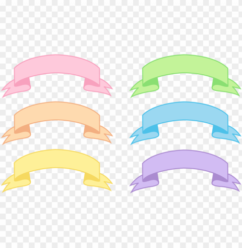 pastel banner PNG for digital art