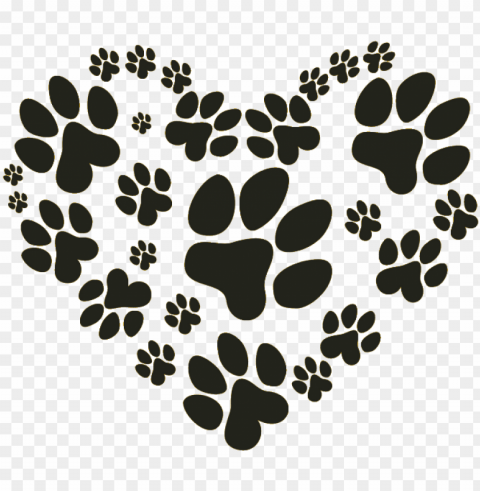 paw prints on our hearts sticker Clear Background Isolated PNG Icon