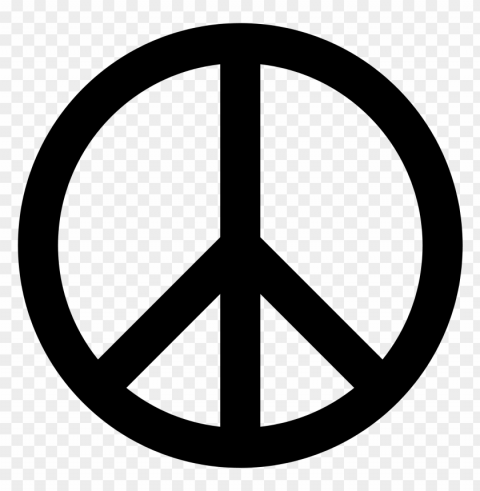 peace symbol black PNG Image with Clear Background Isolation