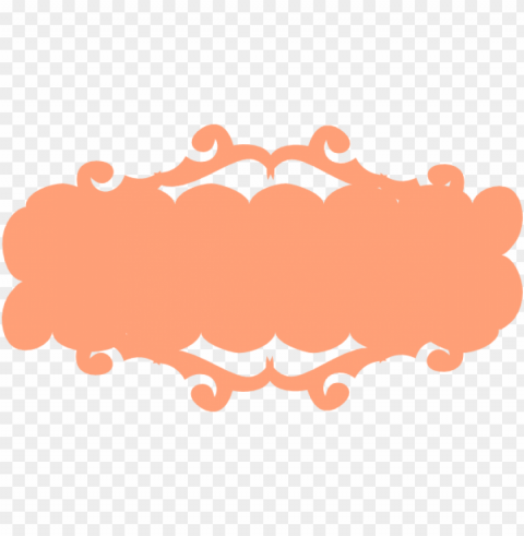 Peach Ribbon Banner Clear Image PNG