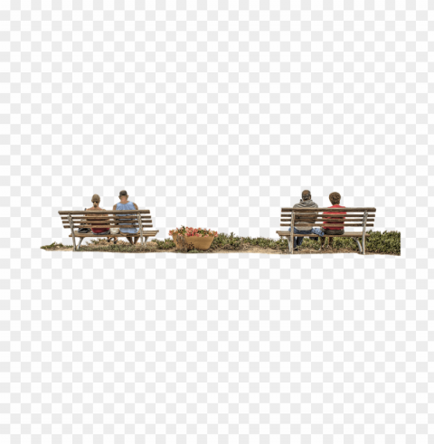 people sitting on bench PNG clipart with transparent background