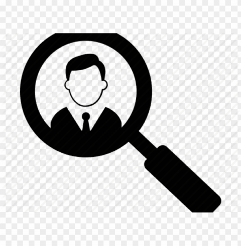 Person Icons Worker - Men With Search Icon Isolated Item On Transparent PNG