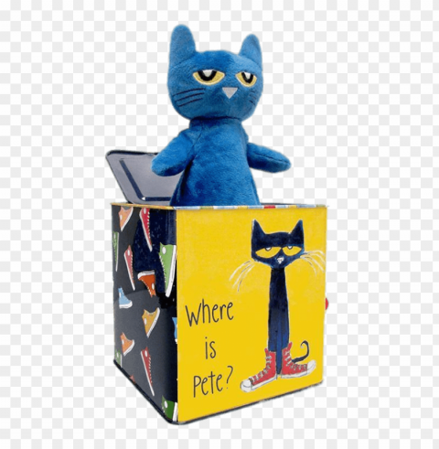 pete the cat jack in the box Isolated Element on HighQuality PNG