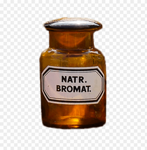 pharmacy flask natr bromat Transparent Background PNG Isolated Illustration
