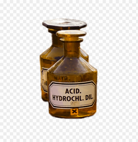pharmacy flasks acid Transparent Background PNG Isolation