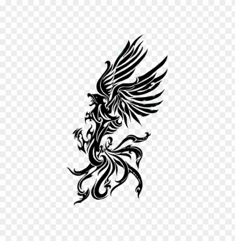 phoenix tattoo right PNG images alpha transparency