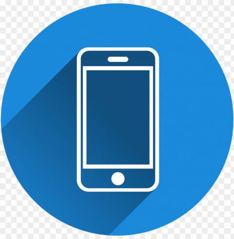 phone icon - blue mobile icon Transparent PNG Isolated Graphic Element