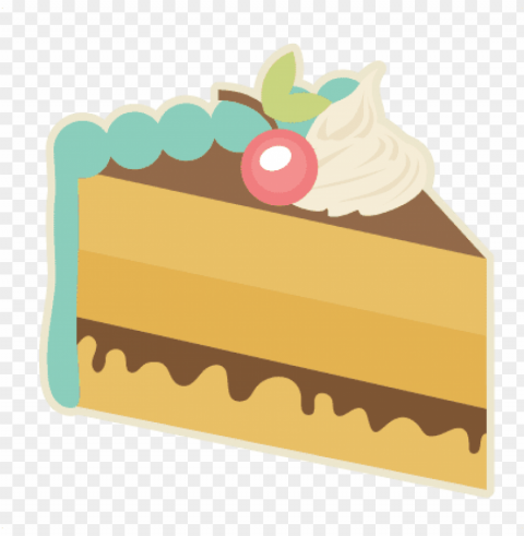 piece of cake svg cutting files for scrapbooking slice - cake slice Isolated Graphic on Clear Transparent PNG