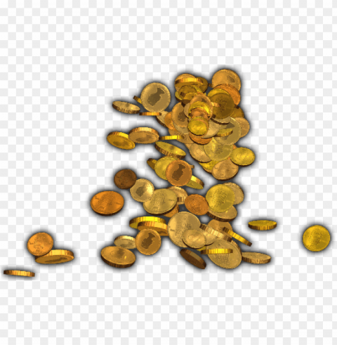 pile of gold coins HighResolution PNG Isolated on Transparent Background