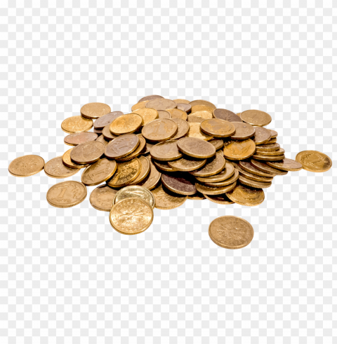 pile of gold PNG images with alpha mask