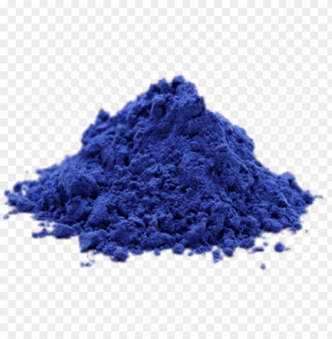 pile of sapphire coloured powder PNG Image Isolated on Clear Backdrop