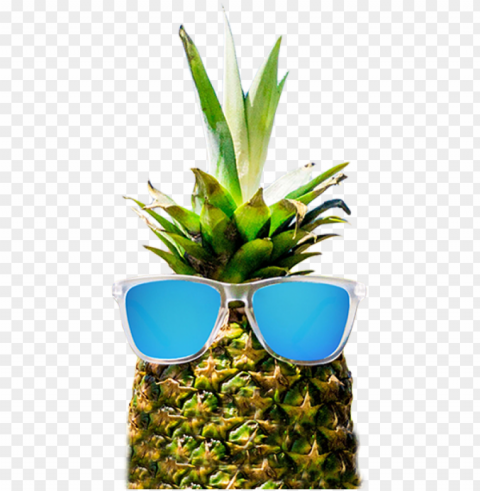 pineapple with sunglasses PNG with Isolated Transparency