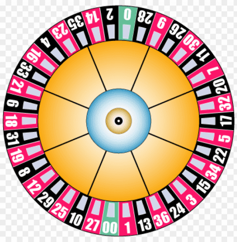 pink and black roulette wheel Clear Background PNG Isolated Design Element