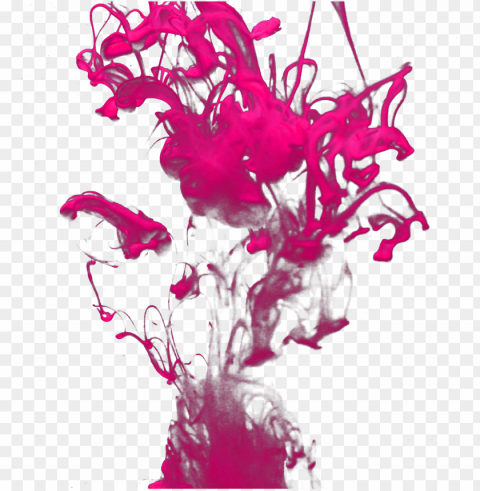 pink color painting paint splash effect Clean Background Isolated PNG Art