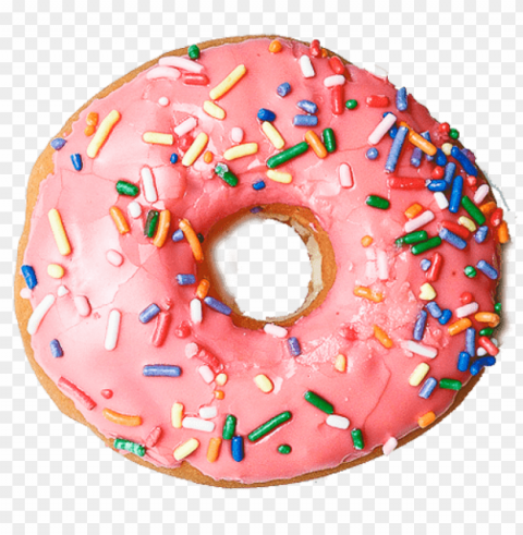 pink donut PNG Graphic with Isolated Transparency