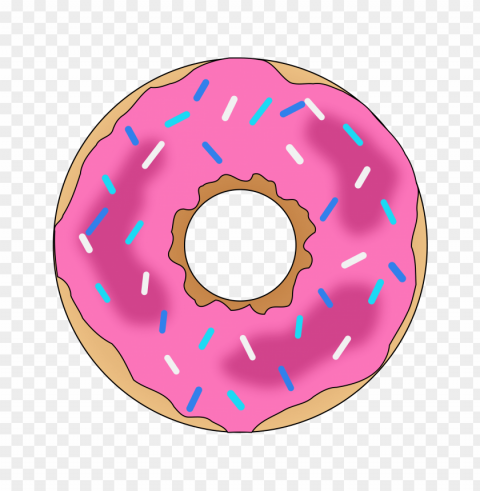 pink donut PNG Graphic with Transparency Isolation
