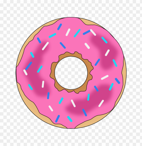 Pink Donut PNG Graphic With Transparency Isolation