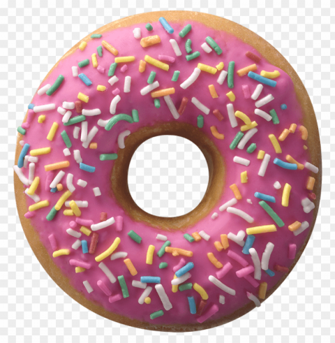 pink donut PNG Graphic with Transparent Background Isolation