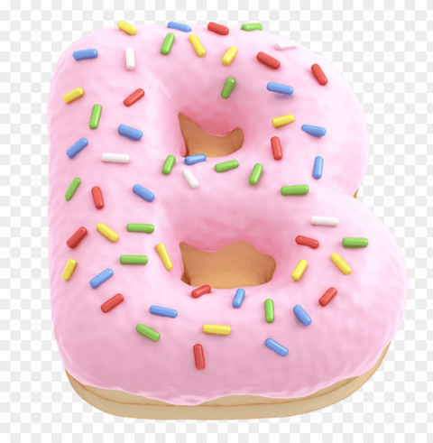 pink donut PNG Graphic with Transparent Isolation