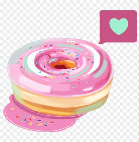 pink donut PNG graphics with clear alpha channel broad selection