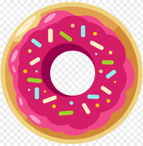 Pink Donut PNG Image Isolated With Clear Transparency