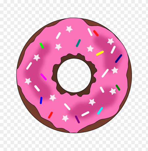 pink donut PNG images with clear cutout