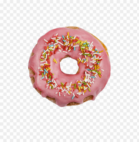 pink donut PNG images with high-quality resolution