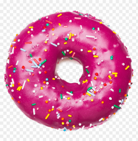 pink donut PNG images with transparent backdrop