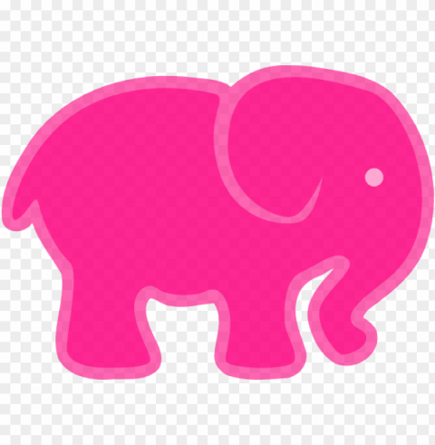 Pink Elephant Clear Background PNG Isolated Graphic Design