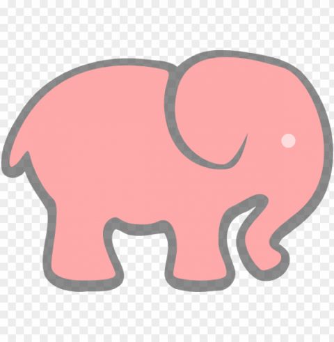 pink elephant cut out PNG file with alpha