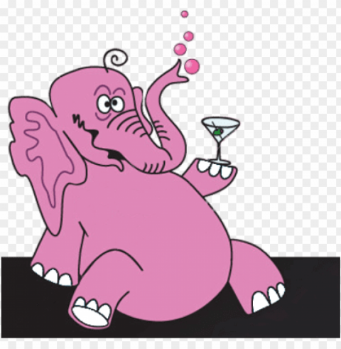 Pink Elephants PNG Files With No Backdrop Pack