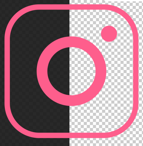 Pink Instagram Logo PNG Illustration Isolated On Transparent Backdrop