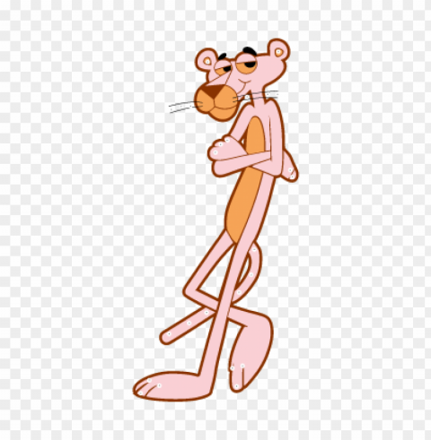 pink panther character vector logo download free Transparent PNG Image Isolation