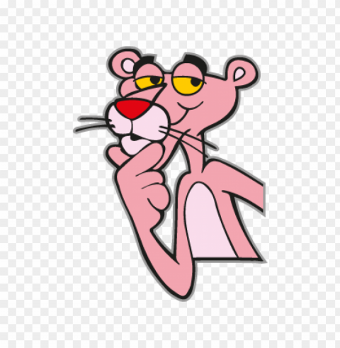 pink panther roofing vector logo free Clear Background PNG Isolated Illustration