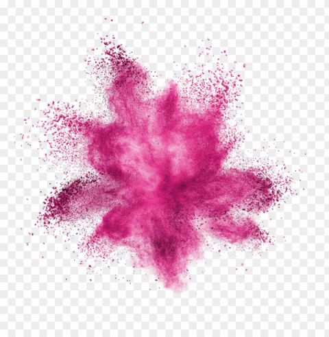 pink powder explosion effect Clean Background Isolated PNG Graphic Detail