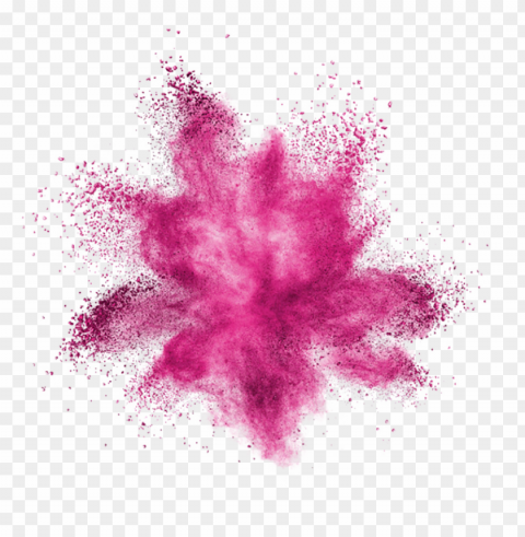 Pink Powder Explosion Effect Clean Background Isolated PNG Graphic Detail