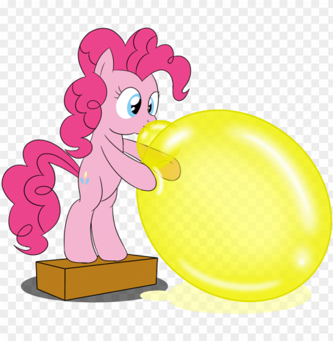 Pinkie Pie Blowing Up A Balloon PNG Images With Transparent Layer