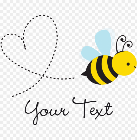 pinterest bees - bee with heart clipart Isolated Character on Transparent PNG
