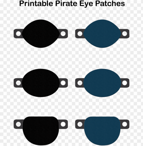 pirate eye patch print out PNG Illustration Isolated on Transparent Backdrop