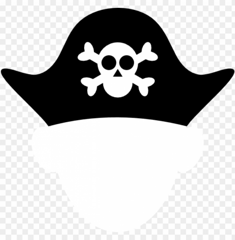 pirate hatblack and white No-background PNGs