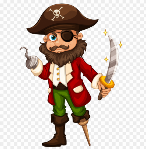 pirate Isolated Graphic on Clear Transparent PNG
