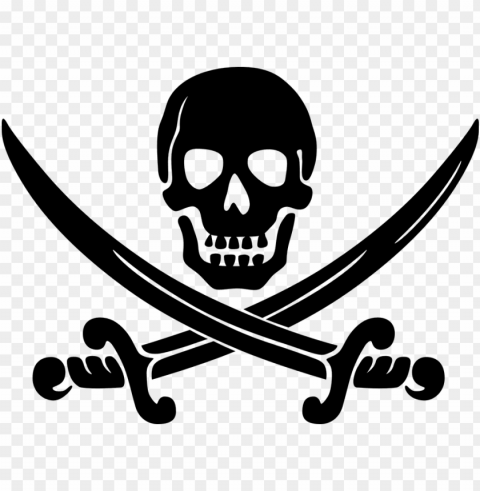 Pirates Swords Skull PNG Image With Isolated Artwork