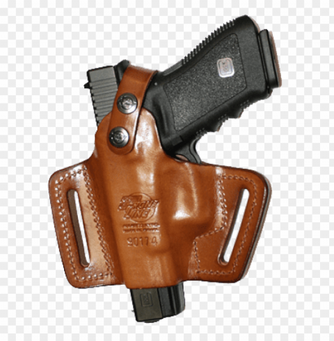 pistol in holster Clear Background PNG Isolated Item