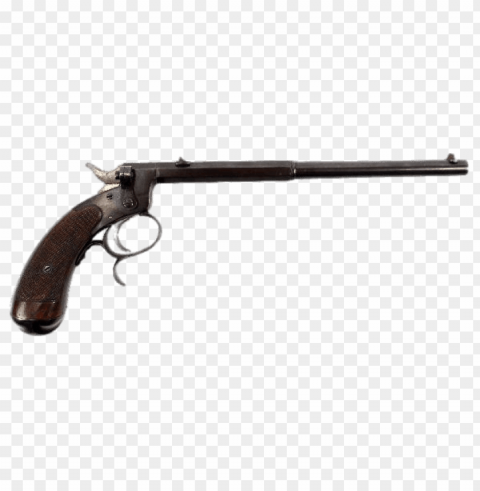 pistol with long barrel Clear Background PNG Isolation