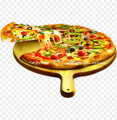 pizza food no Isolated Graphic with Clear Background PNG