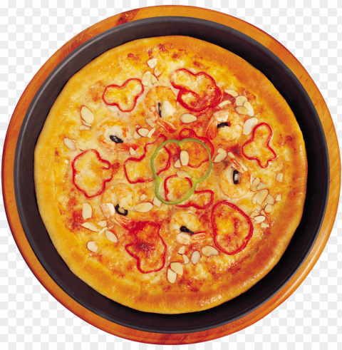 pizza food design Isolated Object with Transparency in PNG